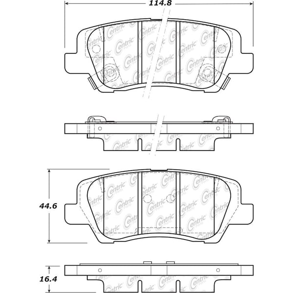 Centric Parts Centric 105.18390 Centric Posi-Quiet Ceramic Disc Brake Pad Sets 105.18390 - main